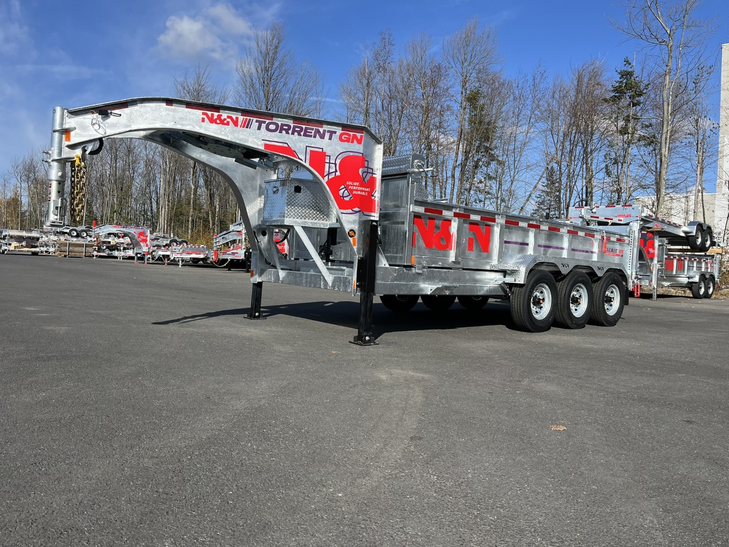 2026 N&N 7×16 HD Hydraulic Dump Trailers, Hydraulic Jack – 3x7500lb Axles w/ Spare & Mount – Galvanized -2x in Stock