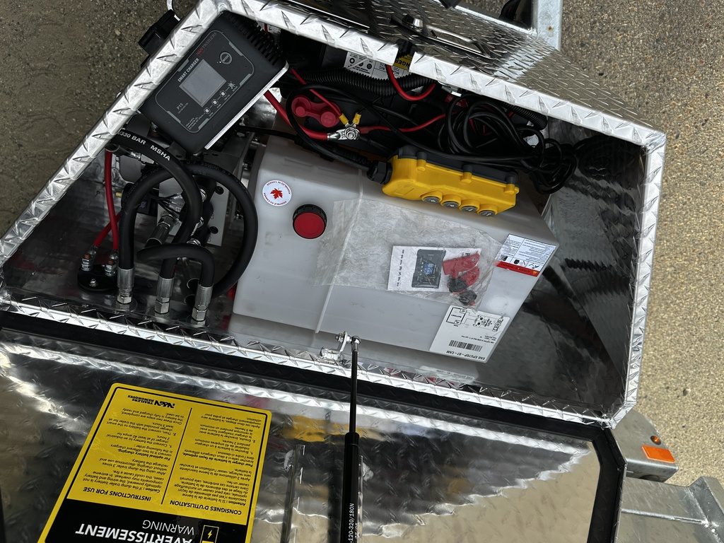 2026 N&N 7X16 HD Hydraulic Dump Trailers, 2X7000lb Axles W/ Spare Mount, Hydraulic Jack and Landscape Gate – Galvanized