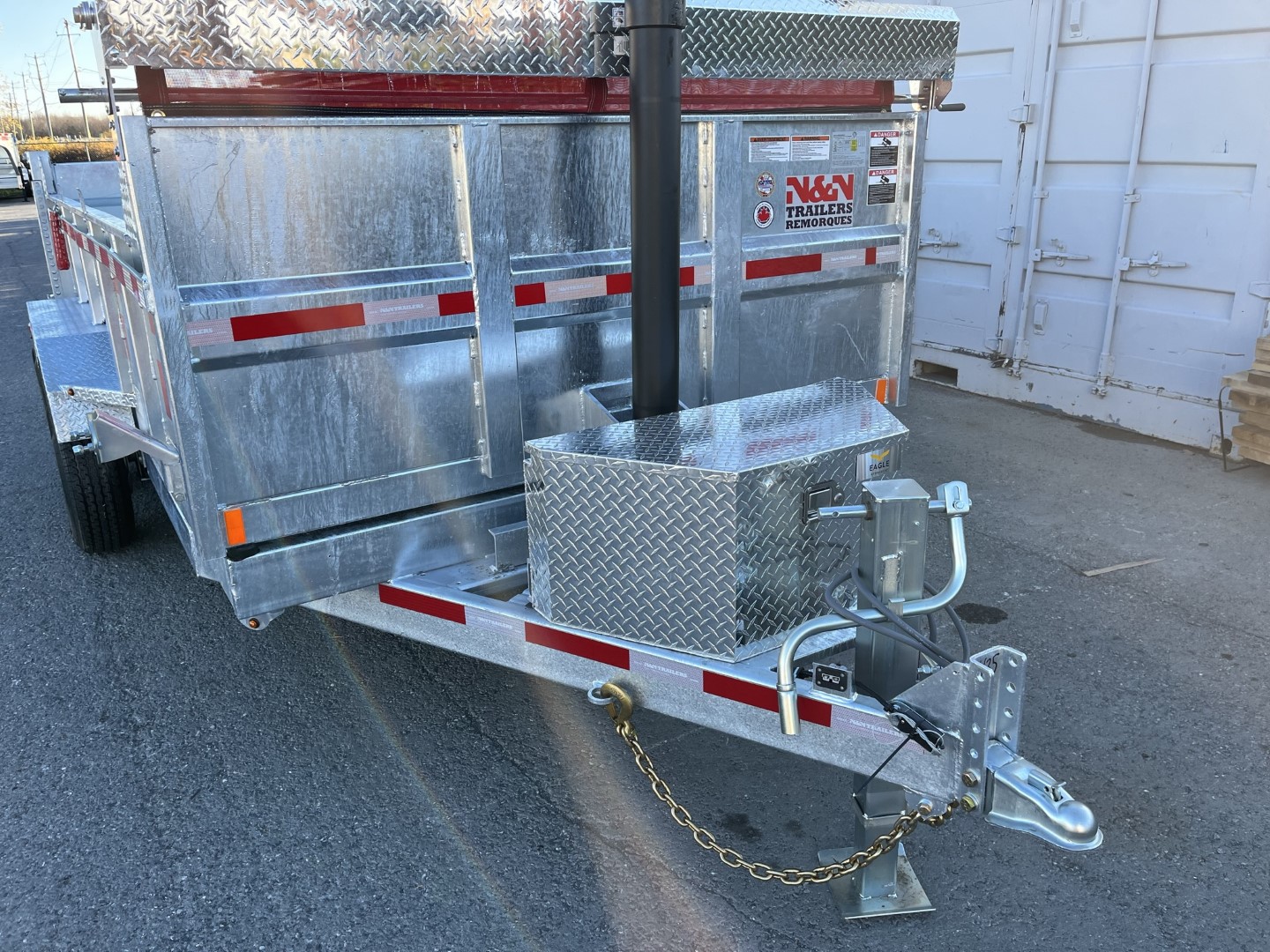2025 7X14 HD Hydraulic Dump Trailer – 2x 7500LB Axles w/ Spare Mount & Tarp Bar – Galvanized – Discount available – *Call or text 204-202-7783