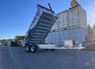 2025 7X14 HD Hydraulic Dump Trailer – 2x 7500LB Axles w/ Spare Mount & Tarp Bar – Galvanized – Discount available – *Call or text 204-202-7783