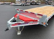 2026 N&N RHINO JUNIOR 22′ + 5′ DECKOVER 3X7 000LBS AXLES SINGLE WHEEL, 5FT BEAVER TALE W/ FLIP OVER RAMP – 2X IN STOCK