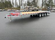 2026 N&N RHINO JUNIOR 22′ + 5′ DECKOVER 3X7 000LBS AXLES SINGLE WHEEL, 5FT BEAVER TALE W/ FLIP OVER RAMP – 2X IN STOCK