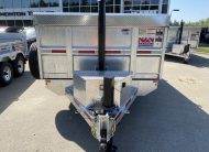 2026 N&N 7×16 HD Hydraulic Dump Trailers, 12K Hydraulic Front Jack, 3x7500lb Axles W/ Spare Mount – Galvanized – Winnipeg