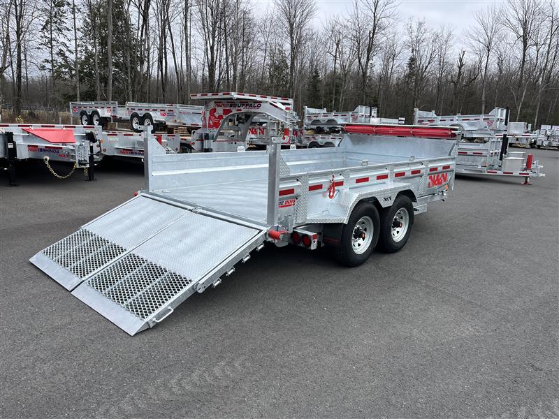 2026 N&N 7×14 Inno Dump Hydraulic Trailer – 2X7000LBS Axles W/ Landscape Gate – Galvanized | Bi-Weekly payments as low as 118$ OAC