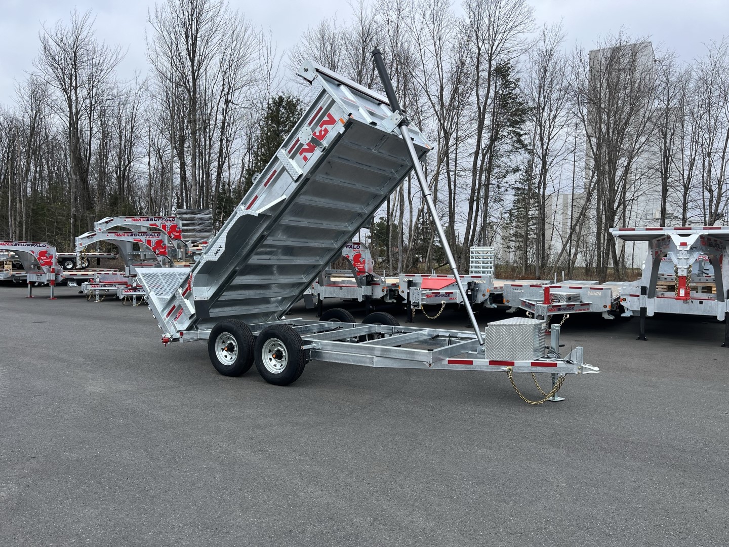 2026 N&N 7×14 Inno Dump Hydraulic Trailer – 2X7000LBS Axles W/ Landscape Gate – Galvanized | Bi-Weekly payments as low as 118$ OAC