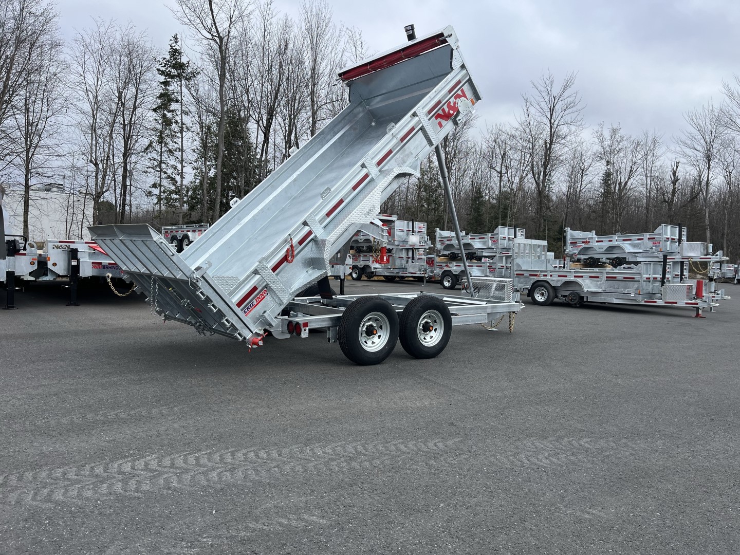 2026 N&N 7×14 Inno Dump Hydraulic Trailer – 2X7000LBS Axles W/ Landscape Gate – Galvanized | Bi-Weekly payments as low as 118$ OAC