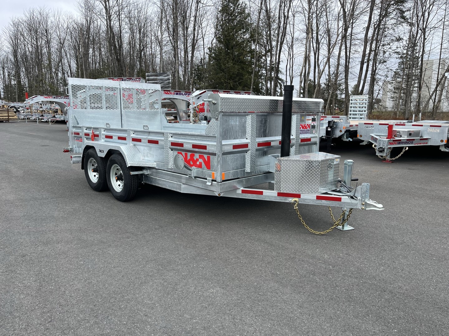 2026 N&N 7×14 Inno Dump Hydraulic Trailer – 2X7000LBS Axles W/ Landscape Gate – Galvanized | Bi-Weekly payments as low as 118$ OAC