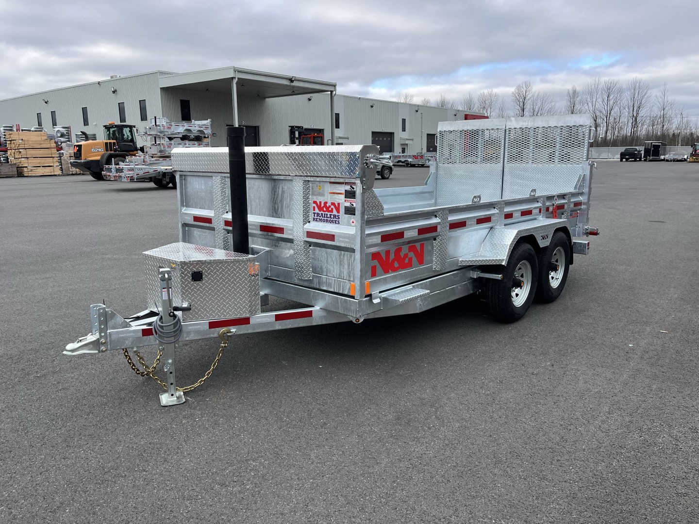 2026 N&N 7×14 Inno Dump Hydraulic Trailer – 2X7000LBS Axles W/ Landscape Gate – Galvanized | Bi-Weekly payments as low as 118$ OAC
