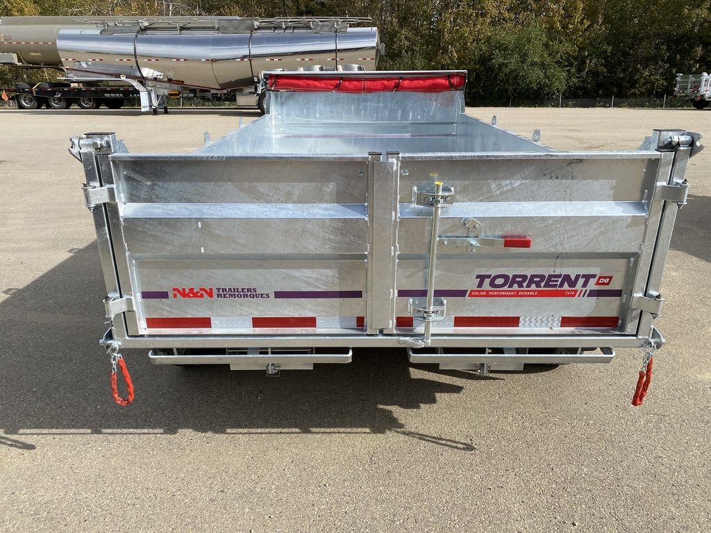2026 N&N 7X14 HD Hydraulic Dump Trailer – 2x7500LB Axles w/ Spare Mount & Tarp Bar & Hydraulic Jack – Galvanized – Edmonton