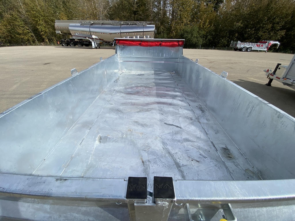 2026 N&N 7X14 HD Hydraulic Dump Trailer – 2x7500LB Axles w/ Spare Mount & Tarp Bar & Hydraulic Jack – Galvanized – Edmonton
