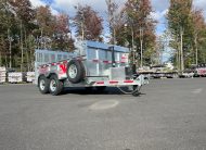 2025 N&N 7X14 HD Hydraulic Dump Trailer – 2x7500lbs Axles W/Spare Mount & Tarp Bar – Landcape Gate & Hydraulic Front Jack – Galvanized