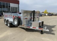 2026 N&N 7X14 HD Hydraulic Dump Trailer – 2x7500LB Axles w/ Spare Mount & Tarp Bar & Hydraulic Jack – Galvanized – Edmonton