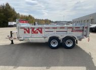 2026 N&N 7X14 HD Hydraulic Dump Trailer – 2x7500LB Axles w/ Spare Mount & Tarp Bar & Hydraulic Jack – Galvanized – Edmonton
