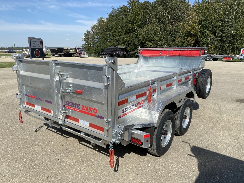 2025 N&N 6×12 INNO Dump Hydraulic Trailer – 2x 5200LBS Axles– Galvanized – Edmonton – 2x in Stock