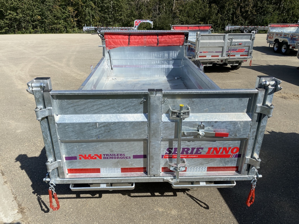 2025 N&N 5×10 INNO Dump Hydraulic Trailer – 2x 5200LBS Axles w/ Landscape Gate – Galvanized – Edmonton – 2X In Stock