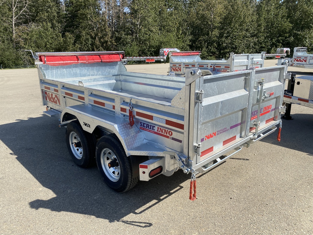2025 N&N 6×12 INNO Dump Hydraulic Trailer – 2x 5200LBS Axles– Galvanized – Edmonton – 2x in Stock
