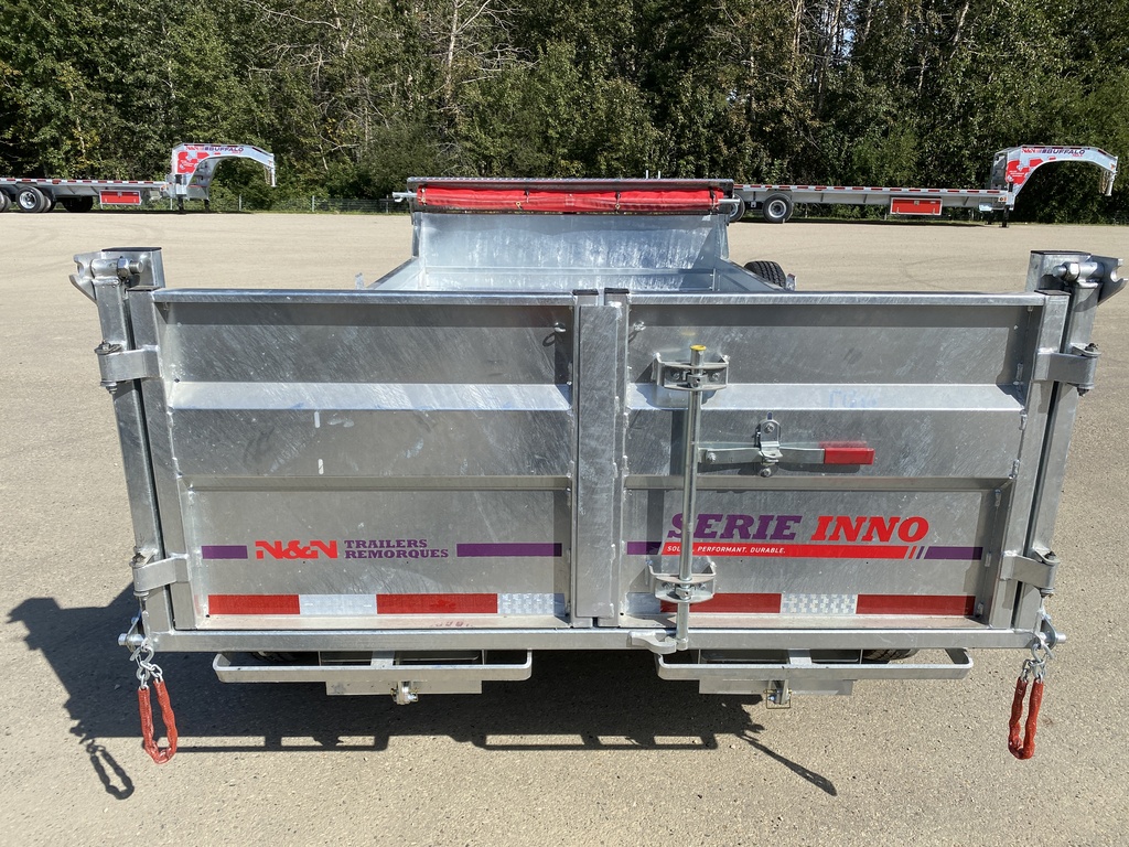 2026 N&N 7×14 INNO Dump Hydraulic Trailer – 2x 7000LBS Axles – w/Ramps Included – Galvanized