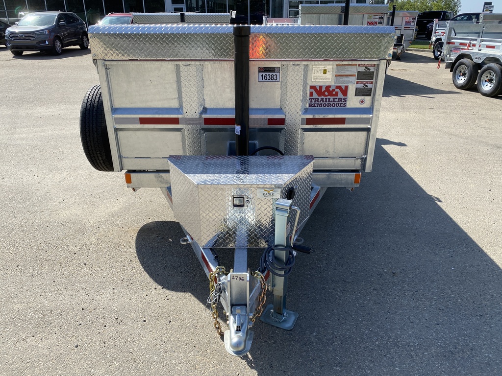 2026 N&N 7×14 INNO Dump Hydraulic Trailer – 2x 7000LBS Axles – w/Ramps Included – Galvanized