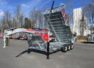 2026 N&N 7×16 HD Hydraulic Dump Trailers, Hydraulic Jack – 3x7500lb Axles – Galvanized – IN Stock – Edmonton