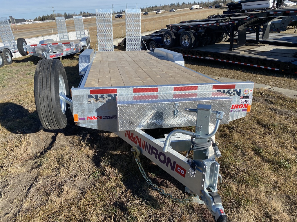 2026 N&N 7×24 Lowbed Equipment Trailer C8-IronHD – 3x7000lb Axles, Flatbed Galvanized – Spare Tire in Option