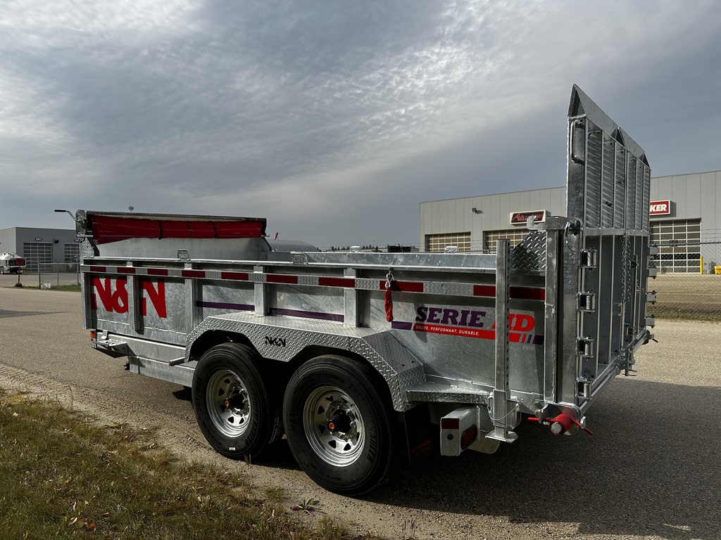2026 N&N 7×14 HD Dump Hydraulic Trailer – Landscape Gate – Hydraulic Front Jack – 2x 7500LBS Axles – Galvanized – Edmonton