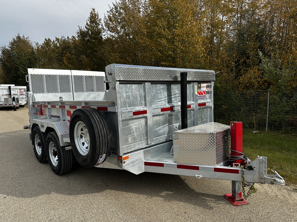 2026 N&N 7×12 HD Dump Hydraulic Trailer – Landscape Gate – Hydraulic Front Jack – 2x 7500LBS Axles – Galvanized – Edmonton