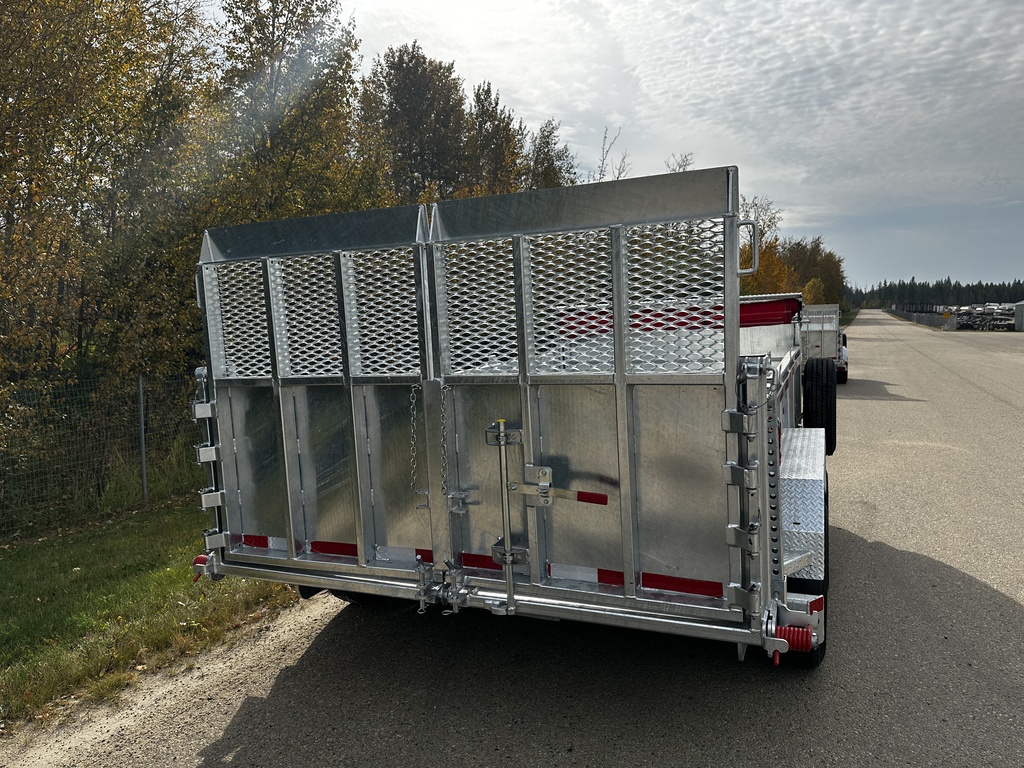 2026 N&N 7×14 HD Dump Hydraulic Trailer – Landscape Gate – Hydraulic Front Jack – 2x 7500LBS Axles – Galvanized – Edmonton