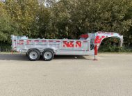 2026 N&N 7×16 Gooseneck HD Dump Hydraulic Trailer – Hydraulic Front Jack – 2x 800LBS Axles – Galvanized – Edmonton