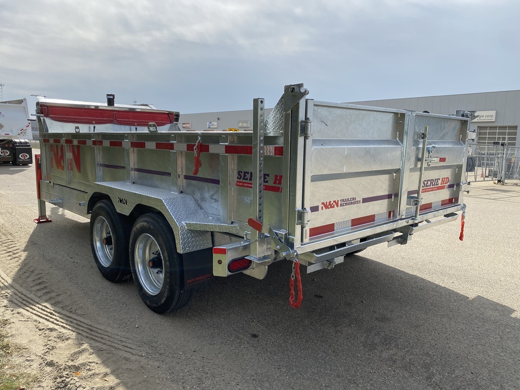 2026 N&N 7×16 Gooseneck HD Dump Hydraulic Trailer – Hydraulic Front Jack – 2x 800LBS Axles – Galvanized – Edmonton