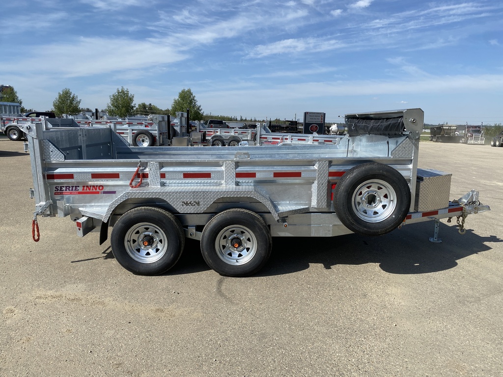2026 N&N 7×12 INNO Dump Hydraulic Trailer – 2x 5200LBS Axles – w/Ramps Included – Galvanized | Bi-Weekly payments as low as 101$ OAC – WINNIPEG