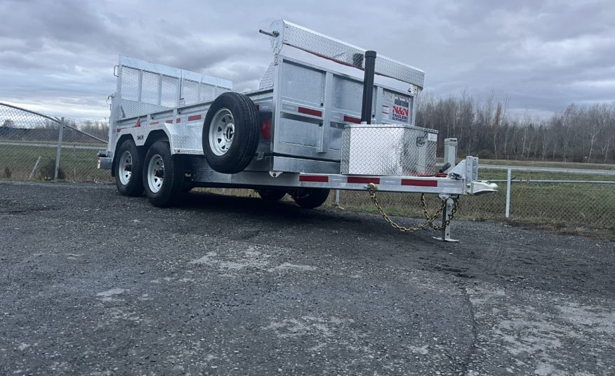 2026 N&N 6×12 INNO Dump Hydraulic Trailer – 2x 5200LBS Axles – w/Ladscape Gate – Galvanized | Bi-Weekly payments as low as 101$ OAC – WINNIPEG