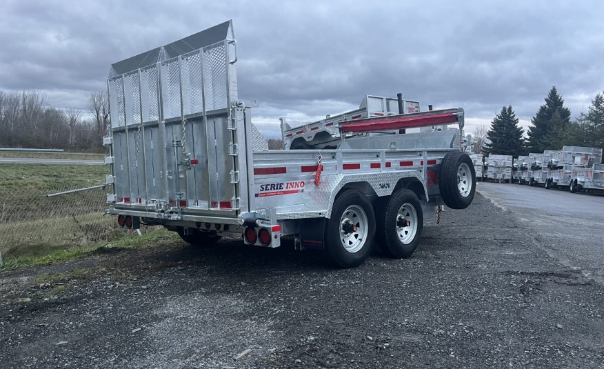 2026 N&N 6×12 INNO Dump Hydraulic Trailer – 2x 5200LBS Axles – w/Ladscape Gate – Galvanized | Bi-Weekly payments as low as 101$ OAC – WINNIPEG