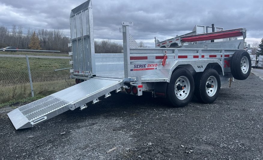 2026 N&N 6×12 INNO Dump Hydraulic Trailer – 2x 5200LBS Axles – w/Ladscape Gate – Galvanized | Bi-Weekly payments as low as 101$ OAC – WINNIPEG