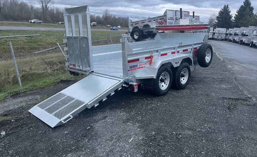 2026 N&N 6×12 INNO Dump Hydraulic Trailer – 2x 5200LBS Axles – w/Ladscape Gate – Galvanized | Bi-Weekly payments as low as 101$ OAC – WINNIPEG