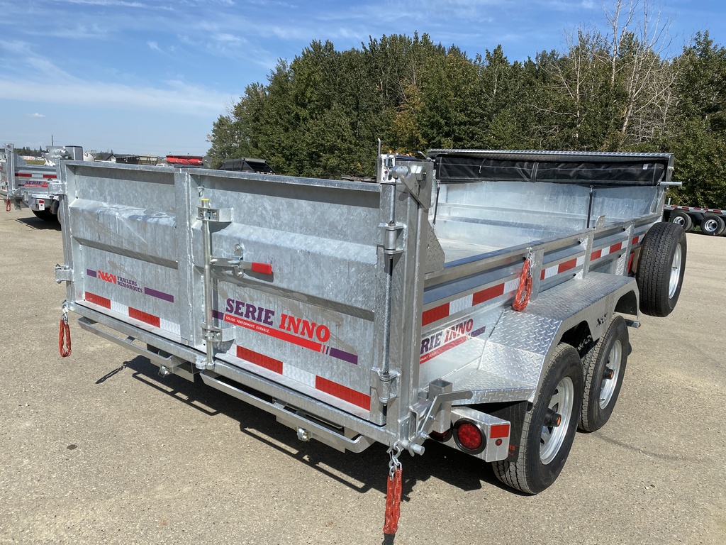2026 N&N 7×12 INNO Dump Hydraulic Trailer – 2x 5200LBS Axles – w/Ramps Included – Galvanized | Bi-Weekly payments as low as 101$ OAC – WINNIPEG
