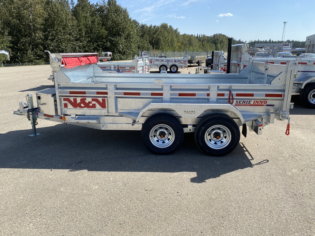 2026 N&N 6×12 INNO Dump Hydraulic Trailer – 2x 5200LBS Axles – w/Ramps Included – Galvanized | Bi-Weekly payments as low as 94$ OAC – WINNIPEG
