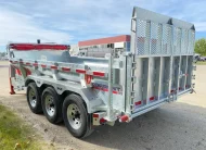 2027 N&N Torrent 7×16 Gooseneck HD Dump Hydraulic Trailer – Hydraulic Front Jack & Landscape Gate Option, 7GA / 12in Crossmembers floor upgrade – 3x 7000LBS Axles – Galvanized – Edmonton