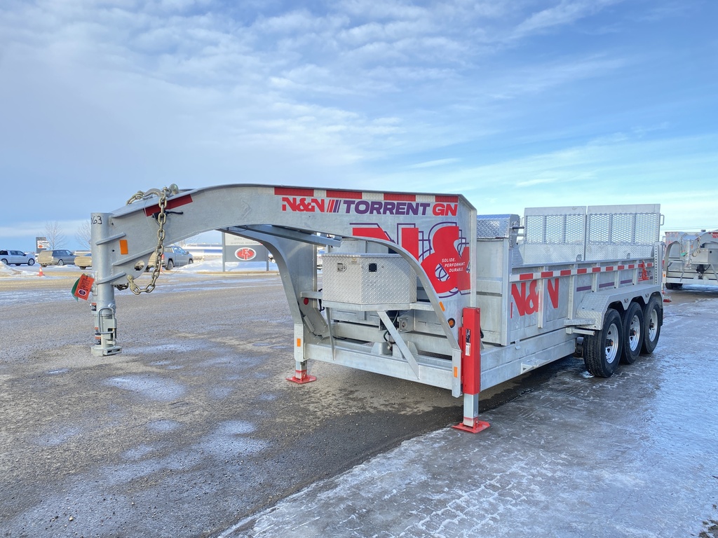 2026 N&N 7×16 Gooseneck HD Dump Hydraulic Trailer – Hydraulic Front Jack & Landscape Gate Option – 3x 7000LBS Axles – Galvanized – Edmonton