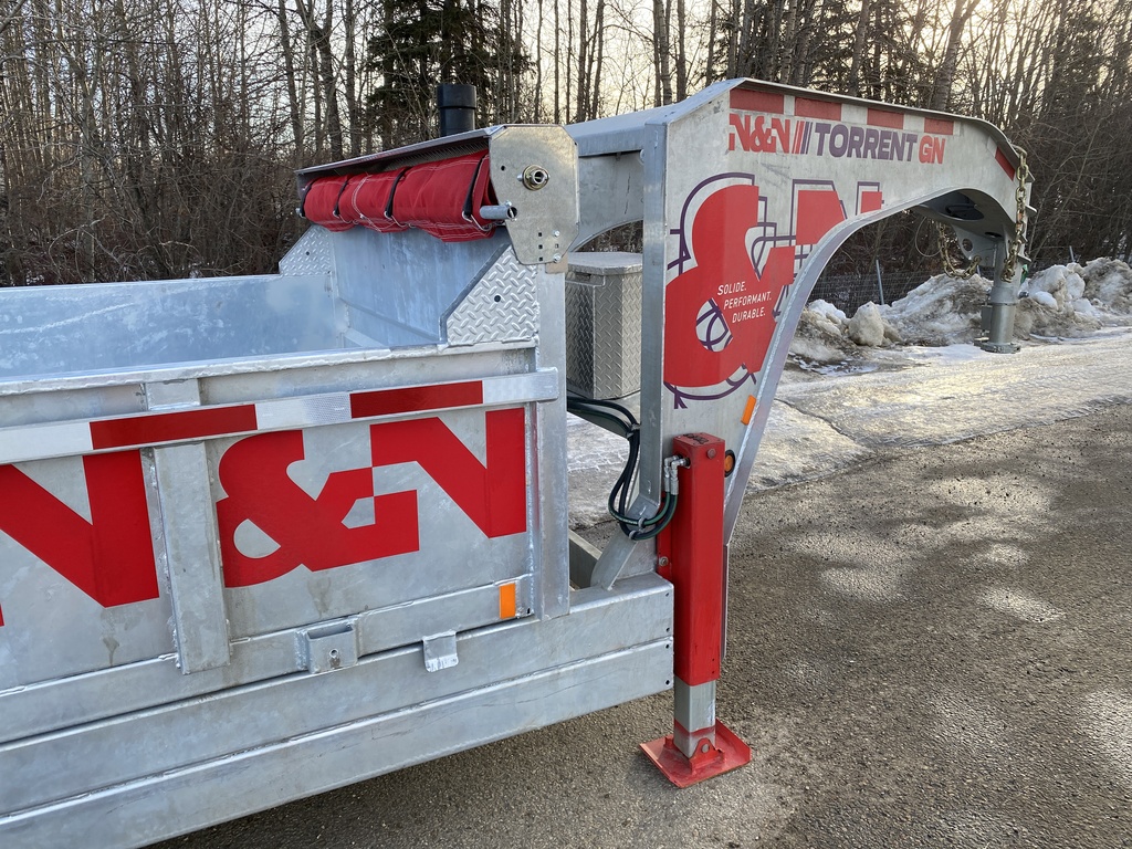 2026 N&N 7×16 Gooseneck HD Dump Hydraulic Trailer – Hydraulic Front Jack & Landscape Gate Option – 3x 7000LBS Axles – Galvanized – Edmonton