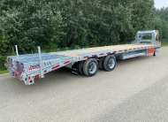 2026 BUFFALO PREMIUM 27’+5′ GOOSENECK DECKOVER TRAILER HUTCH TYPE SUSPENSION– 2x 16,000 lbs AXLES ELEC/ OVER HYDRAULICS, DUAL-WHEEL, WITH HYDRAULICS JACKS & HYDRAULIC FLIP OVER RAMPS – GALVANIZED