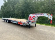 2026 BUFFALO PREMIUM 30’+5′ GOOSENECK DECKOVER TRAILER HUTCH TYPE SUSPENSION– 2x 16,000 lbs AXLES ELEC/ OVER HYDRAULICS, DUAL-WHEEL, WITH HYDRAULICS JACKS & HYDRAULIC FLIP OVER RAMPS – GALVANIZED – EDMONTON