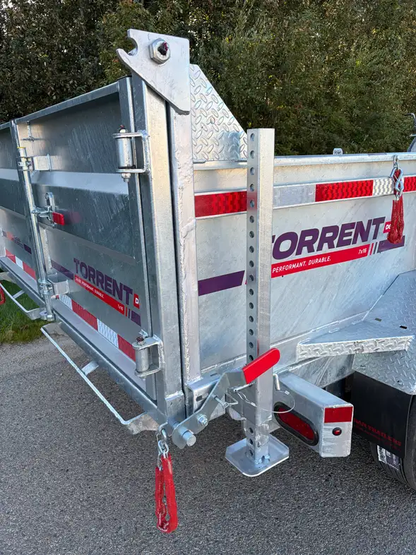 2027 N&N Torrent 7X16 HD Hydraulic Dump Trailer – 2x10000lbs Axles W/Spare Mount & Tarp Bar – 12K Hydraulic Front Jack – Galvanized – Edmonton