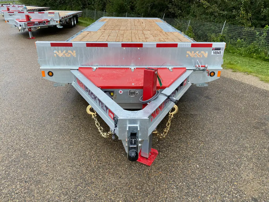 2027 N&N 102″ x 24 PACK H8 TILT DECKOVER TILT BUMPER PULL W/ 2×10,000 LBS AXLES ELEC/OVER HYDRAULICS BRAKES, HYDRAULIC JACKS – GALVANIZED – EDMONTON