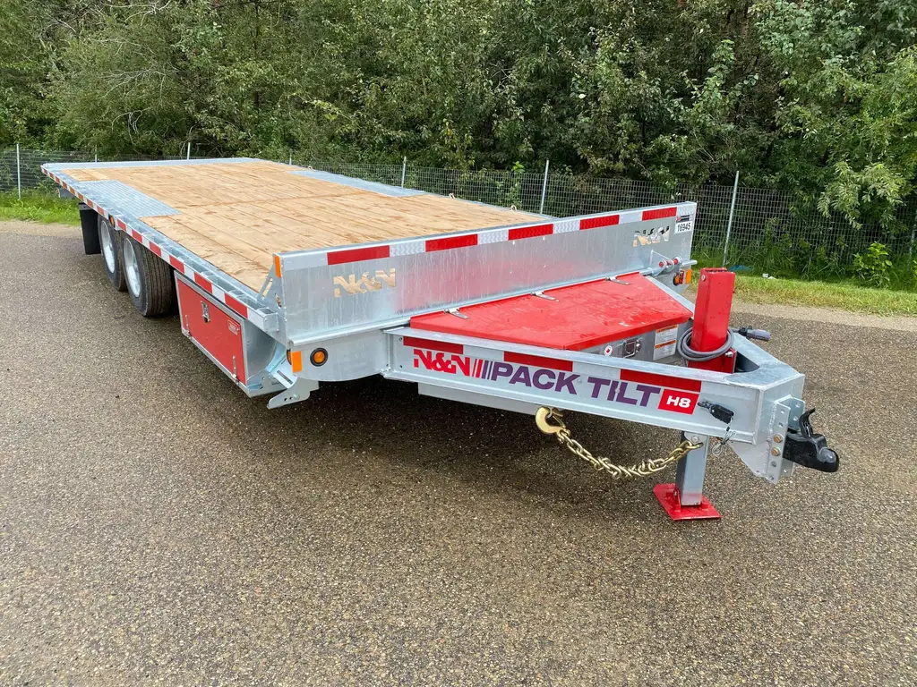 2027 N&N 102″ x 24 PACK H8 TILT DECKOVER TILT BUMPER PULL W/ 2×10,000 LBS AXLES ELEC/OVER HYDRAULICS BRAKES, HYDRAULIC JACKS – GALVANIZED – EDMONTON