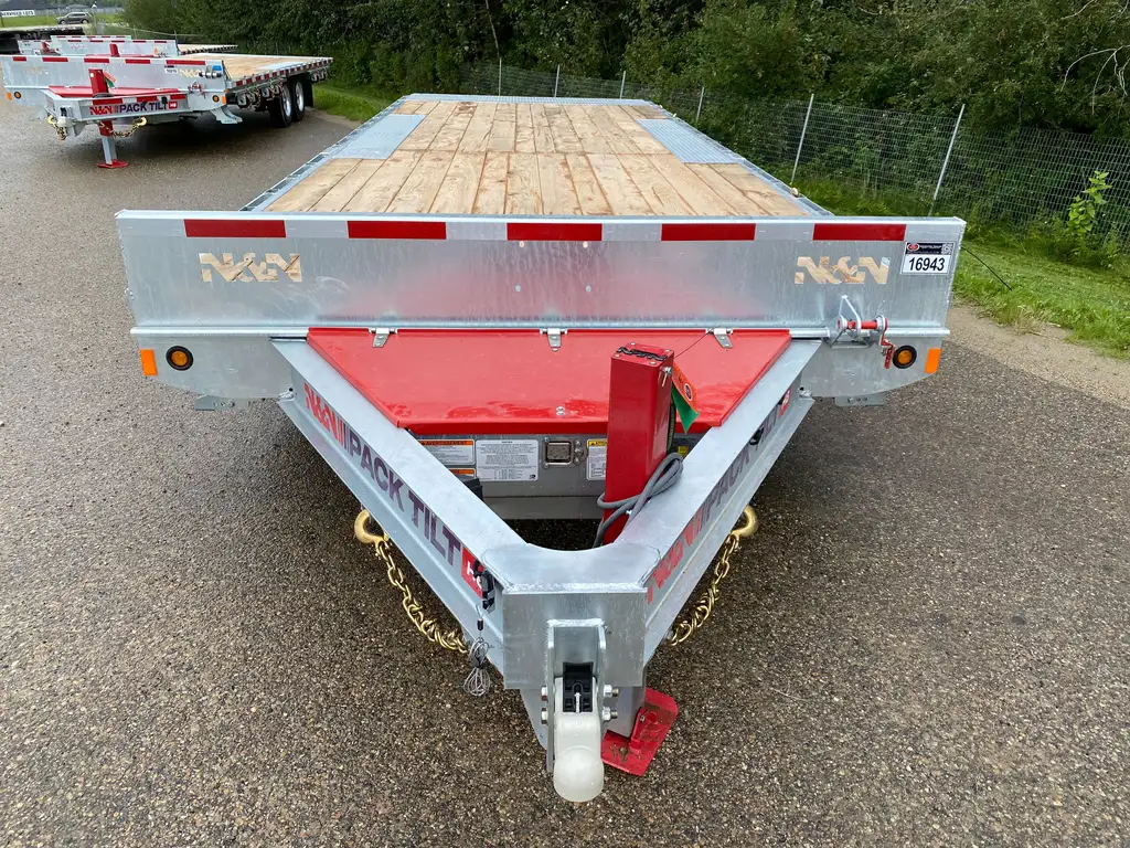 2027 N&N 102″ x 24 PACK H8 TILT DECKOVER TILT BUMPER PULL W/ 2×8,000 LBS AXLES ELEC/OVER HYDRAULICS BRAKES, HYDRAULIC JACKS – GALVANIZED – EDMONTON