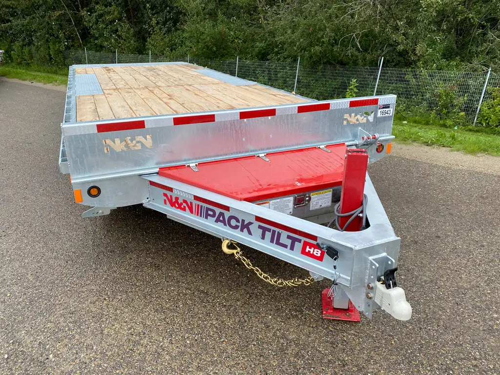 2027 N&N 102″ x 24 PACK H8 TILT DECKOVER TILT BUMPER PULL W/ 2×8,000 LBS AXLES ELEC/OVER HYDRAULICS BRAKES, HYDRAULIC JACKS – GALVANIZED – EDMONTON