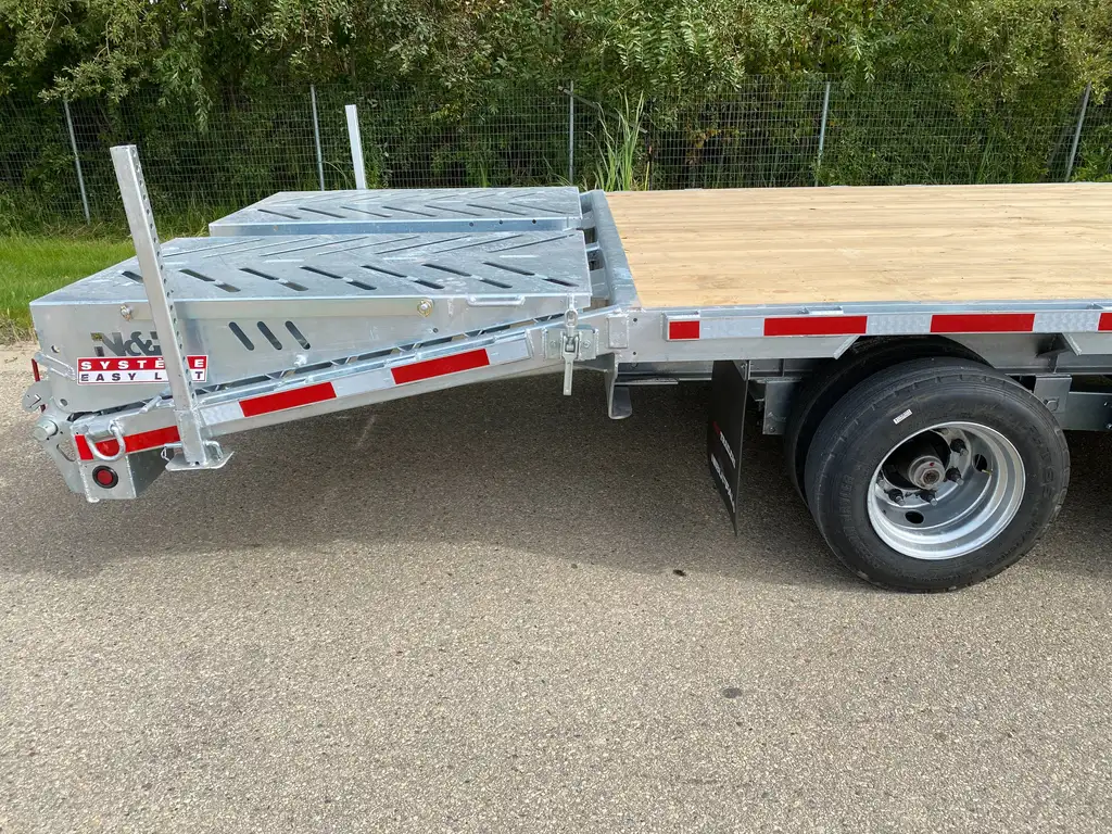 2027 N&N BUFFALO MAX 27’’+5′ GOOSENECK DECKOVER TRAILER – 2x 16,000 lbs AXLES ELEC/ OVER HYDRAULICS, DUAL-WHEEL, WITH HYDRAULICS JACKS – GALVANIZED – EDMONTON