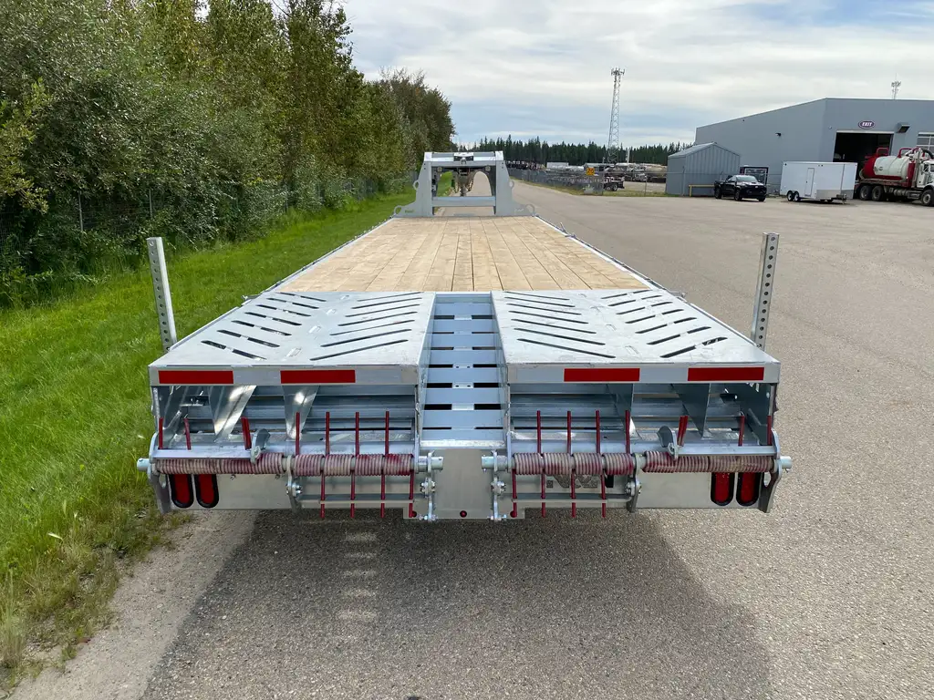 2027 N&N BUFFALO MAX 27’’+5′ GOOSENECK DECKOVER TRAILER – 2x 16,000 lbs AXLES ELEC/ OVER HYDRAULICS, DUAL-WHEEL, WITH HYDRAULICS JACKS – GALVANIZED – EDMONTON