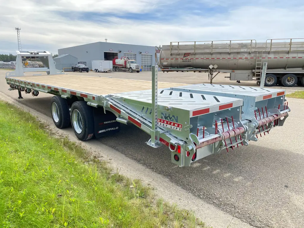 2027 N&N BUFFALO MAX 27’’+5′ GOOSENECK DECKOVER TRAILER – 2x 16,000 lbs AXLES ELEC/ OVER HYDRAULICS, DUAL-WHEEL, WITH HYDRAULICS JACKS – GALVANIZED – EDMONTON