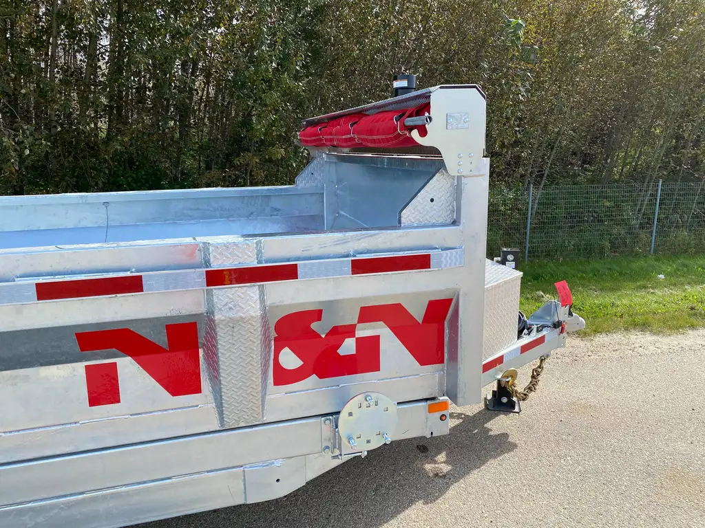 2027 N&N Torrent 7X14 HD Hydraulic Dump Trailer – 2x700lbs Axles W/Spare Mount & Tarp Bar – 12K Hydraulic Front Jack – Galvanized – LETHBRIDGE